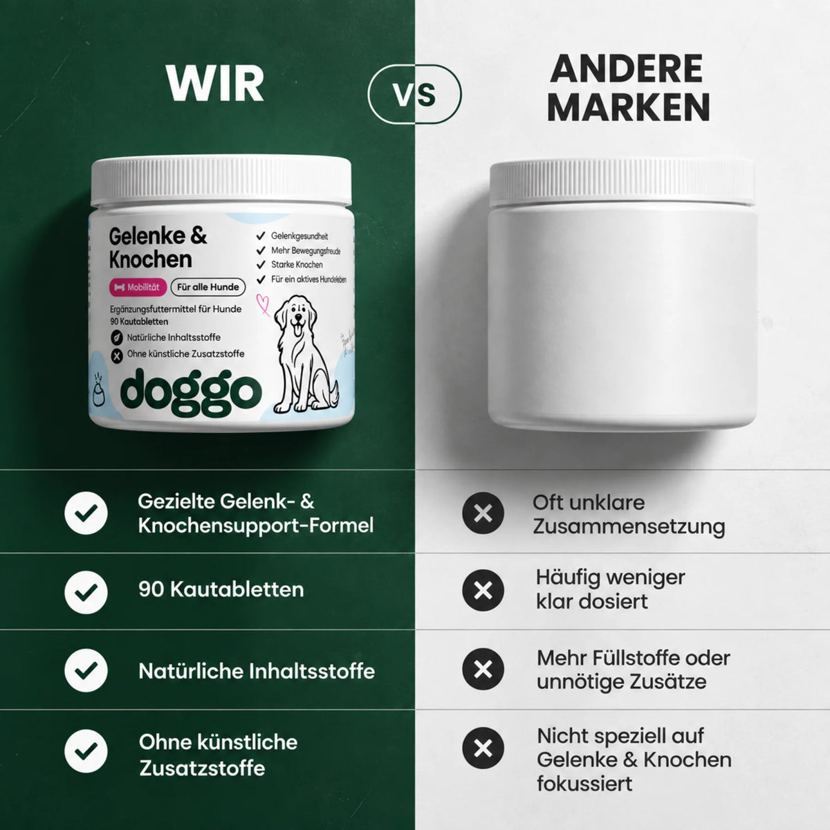 DOGGO Gelenke & Knochen Kautabletten für Hunde