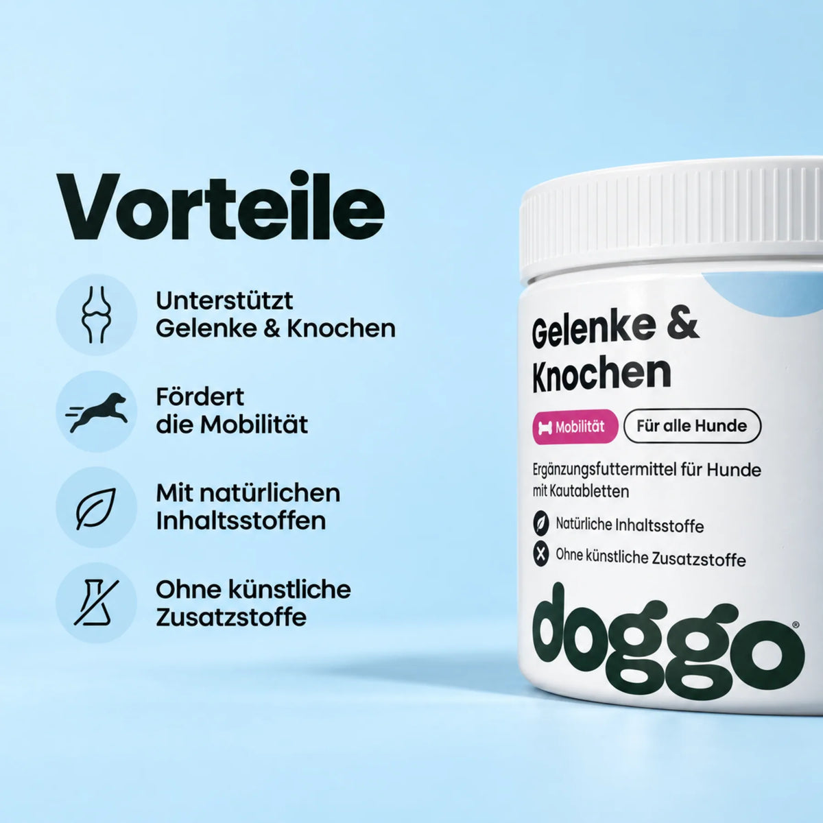 DOGGO Gelenke & Knochen Kautabletten für Hunde