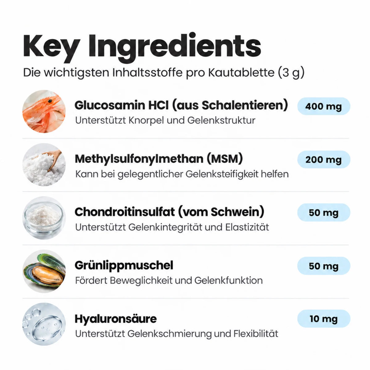 DOGGO Gelenke & Knochen Kautabletten für Hunde
